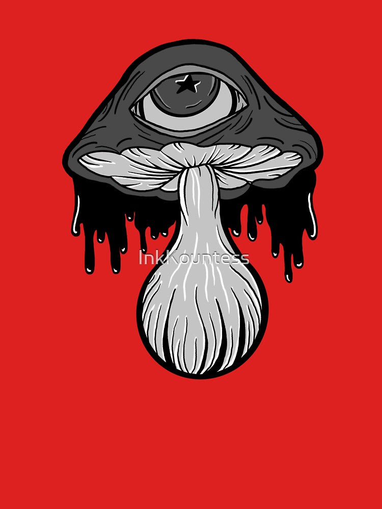 Psychedelic Dark Mushroom by InkKountess T-Shirts, Hoodie, Sweatshirt | BlankRebels.com (Image 3)
