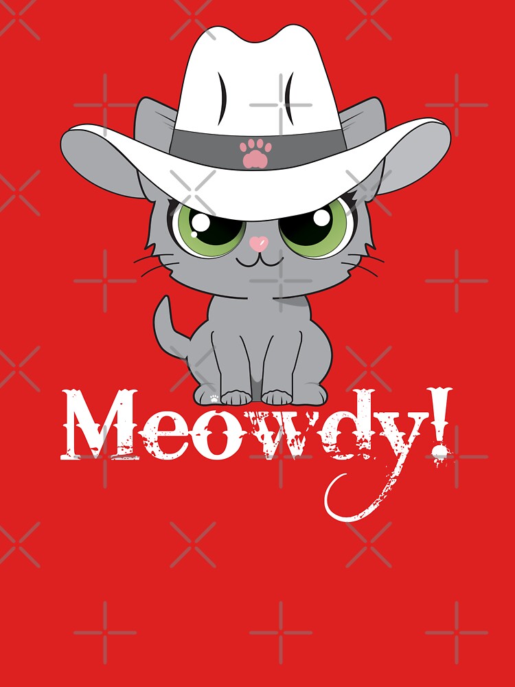 Meowdy Kitty! with white lettering by KathyRHuff T-Shirts, Hoodie, Sweatshirt | BlankRebels.com (Image 3)