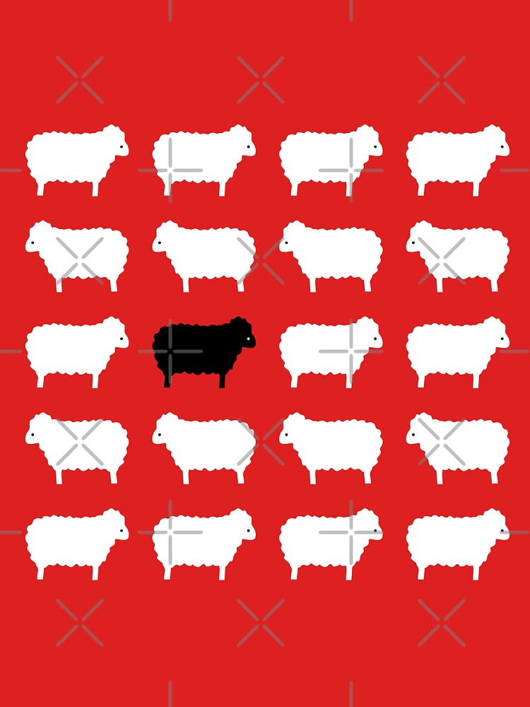 Black Sheep Sweater Pattern by Identity Club Co T-Shirts, Hoodie, Sweatshirt | BlankRebels.com (Image 3)