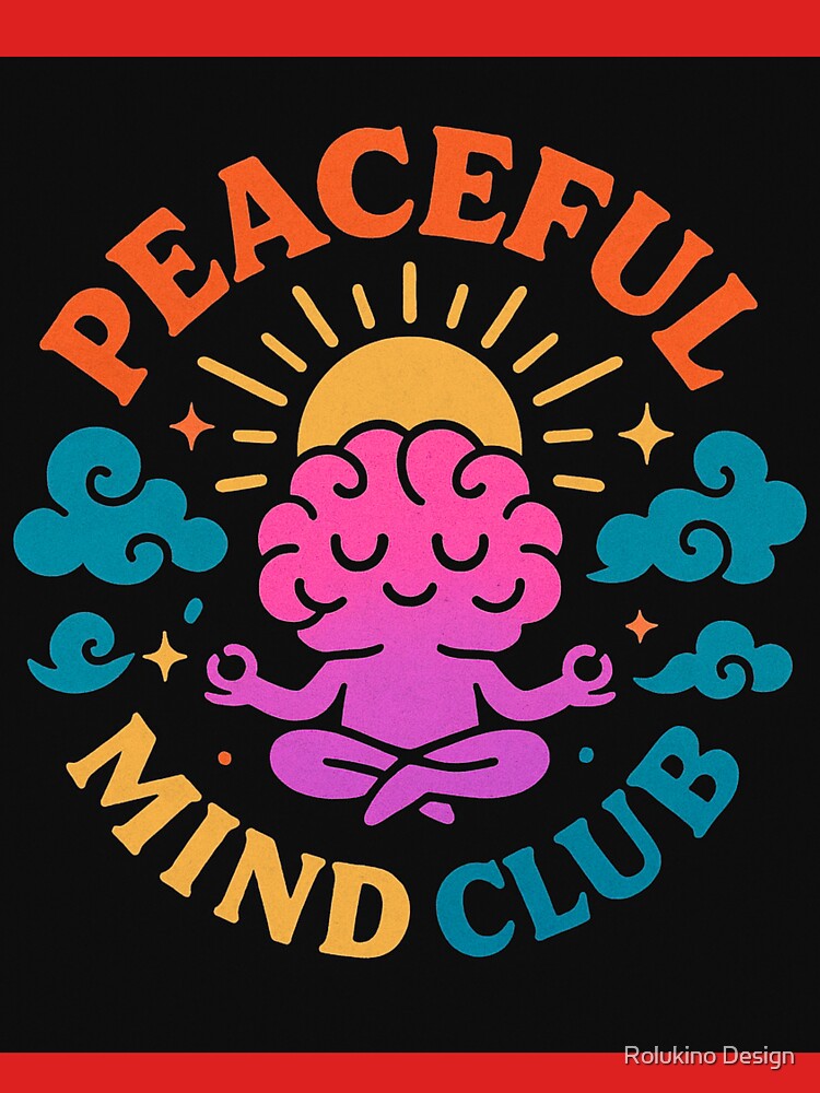 Peaceful Mind Club by Rolukino Design T-Shirts, Hoodie, Sweatshirt | BlankRebels.com (Image 3)