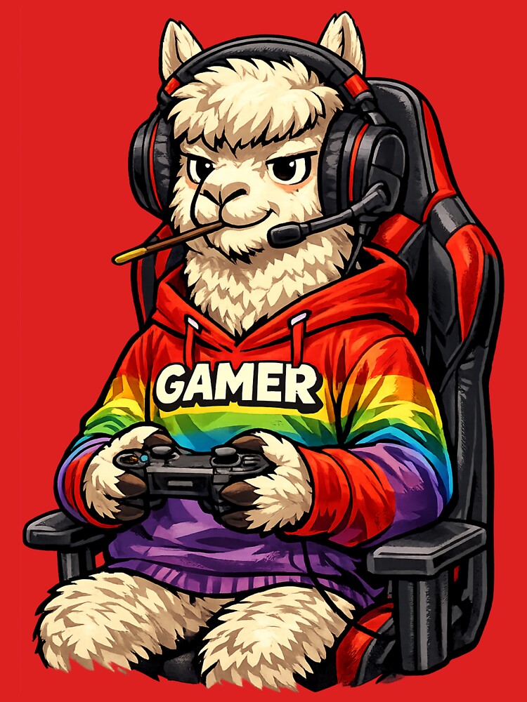 Gamer Alpaca by Niesi2902 T-Shirts, Hoodie, Sweatshirt | BlankRebels.com (Image 3)
