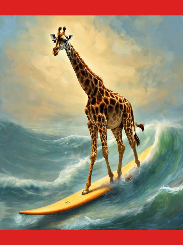 "Giraffe Surfing: A Captivating Image of Wildlife in Action" by Artisticanvas T-Shirts, Hoodie, Sweatshirt (Image 3)