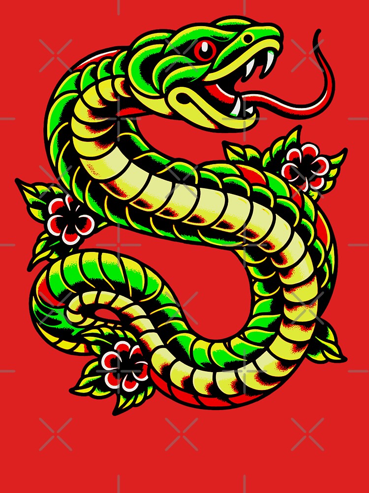 Vintage snake tattoo design by mwb1274 T-Shirts, Hoodie, Sweatshirt | BlankRebels.com (Image 3)