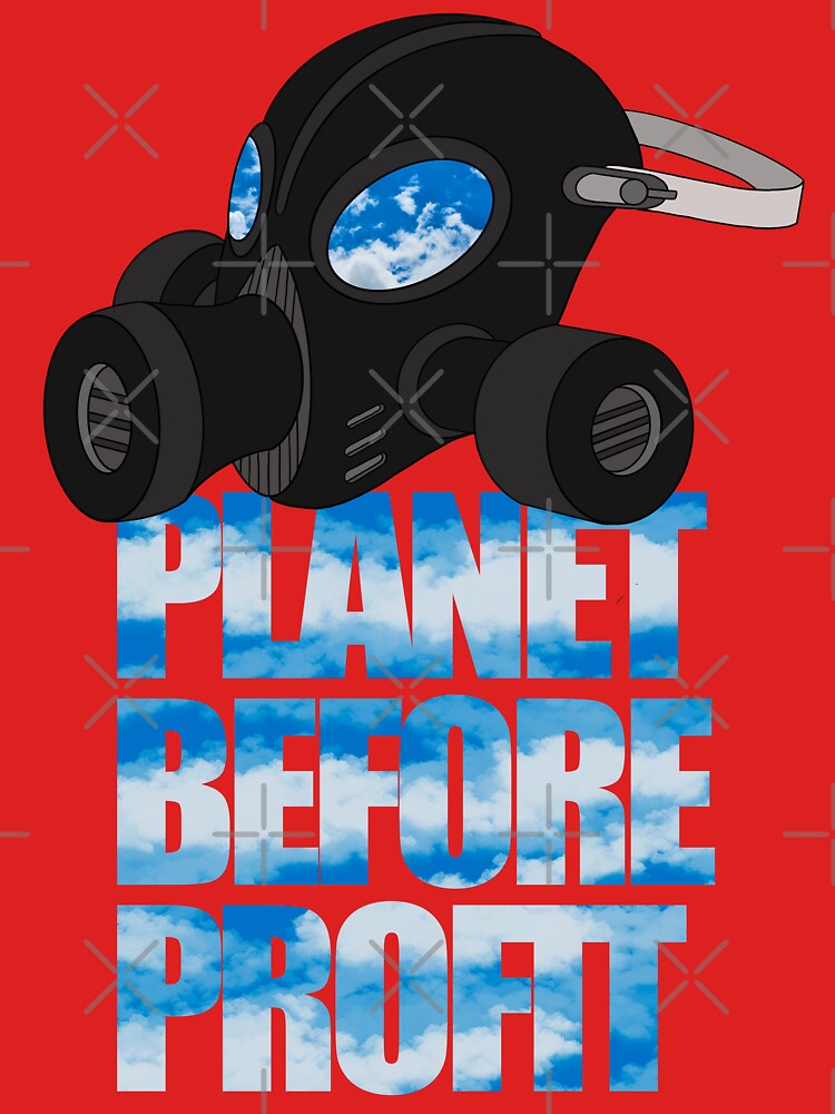 Planet before profit hand drawn mask artwork by Giovanni-c T-Shirts, Hoodie, Sweatshirt | BlankRebels.com (Image 3)