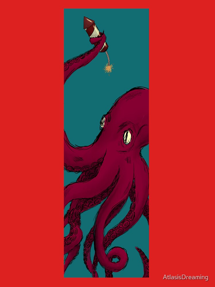 Firecracker Octopus by AtlasisDreaming T-Shirts, Hoodie, Sweatshirt | BlankRebels.com (Image 3)