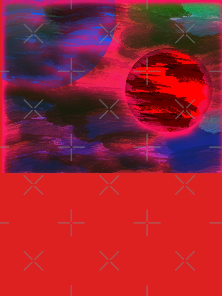 Blue and Red Neon Planets by headtrackerart T-Shirts, Hoodie, Sweatshirt | BlankRebels.com (Image 3)
