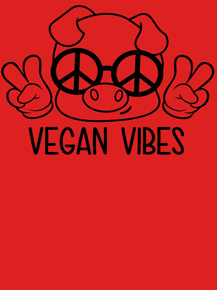 Vegan Vibes Peace Pig by CreativeBel T-Shirts, Hoodie, Sweatshirt | BlankRebels.com (Image 3)
