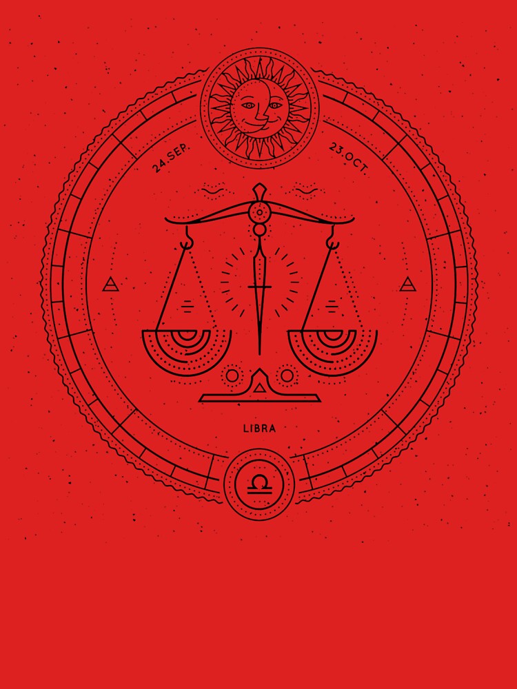 Libra Zodiac Vintage Vector Illustration by JOE4SHOP T-Shirts, Hoodie, Sweatshirt | BlankRebels.com (Image 3)