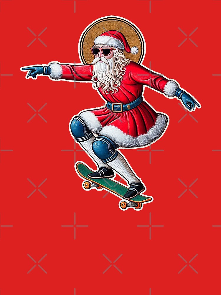 Santa Claus Skateboarding by zzz888 T-Shirts, Hoodie, Sweatshirt | BlankRebels.com (Image 3)
