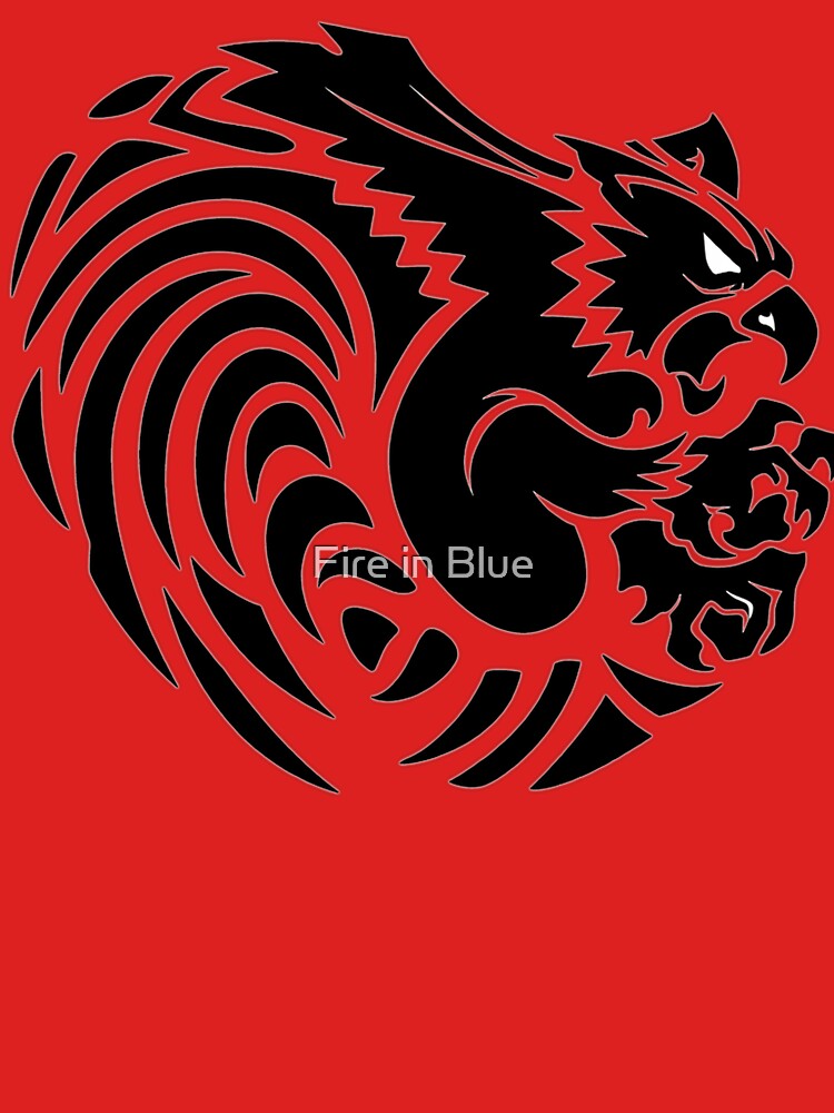 Hawk Tatoo by Fire in Blue T-Shirts, Hoodie, Sweatshirt | BlankRebels.com (Image 3)