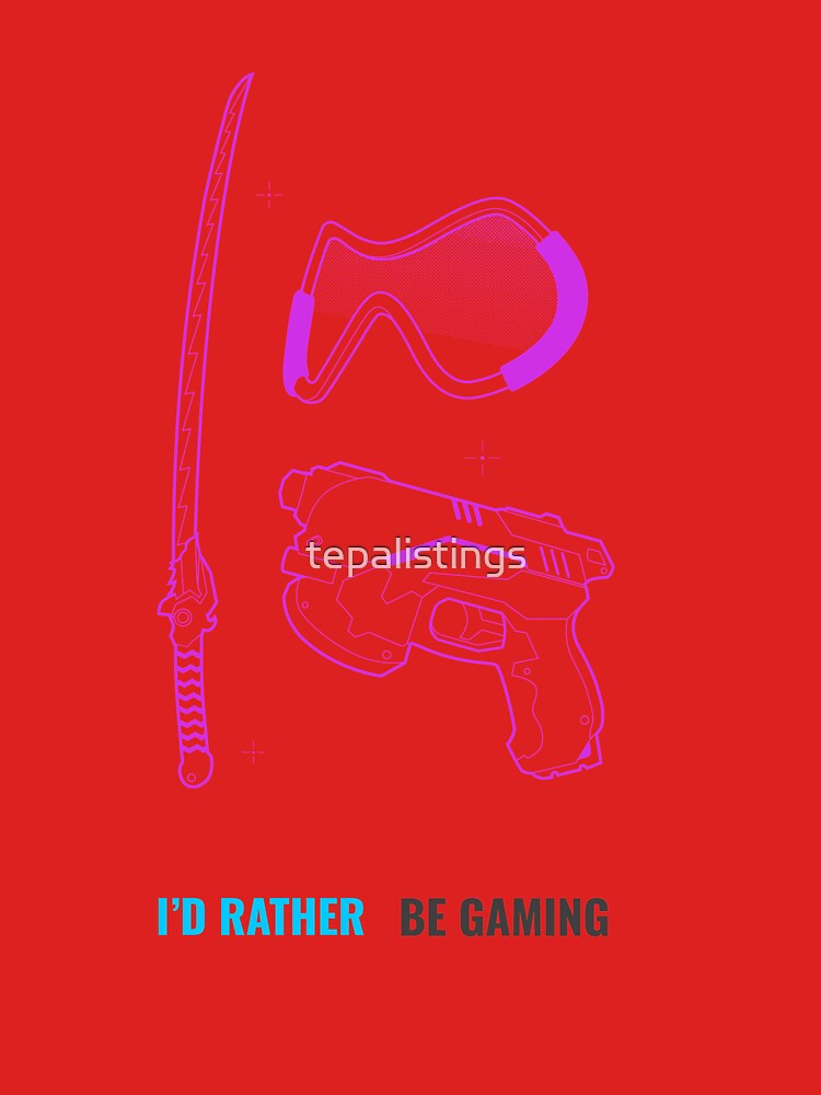 I'd Rather be Gaming. by tepalistings T-Shirts, Hoodie, Sweatshirt | BlankRebels.com (Image 3)