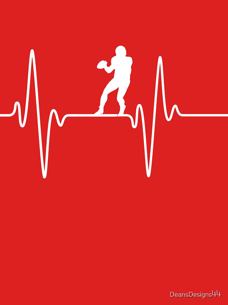 Football Player EKG by DeansDesigns44 T-Shirts, Hoodie, Sweatshirt | BlankRebels.com (Image 3)
