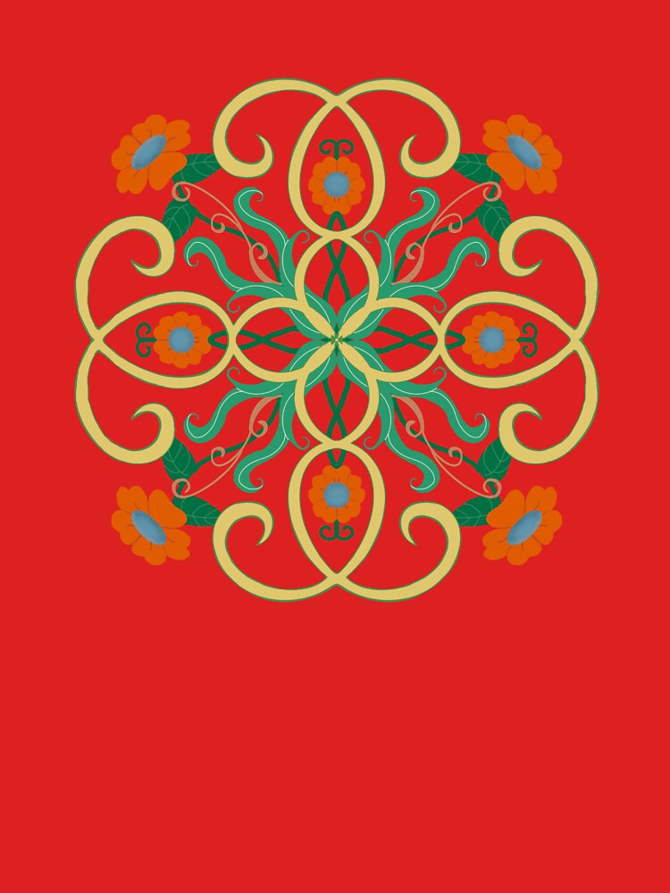 Floral Mandala by Janet Burns T-Shirts, Hoodie, Sweatshirt | BlankRebels.com (Image 3)