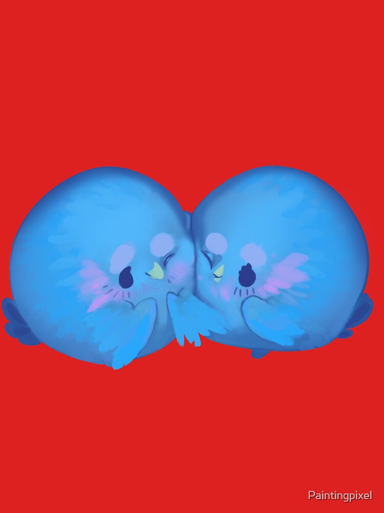 Chibi Love birds by Paintingpixel