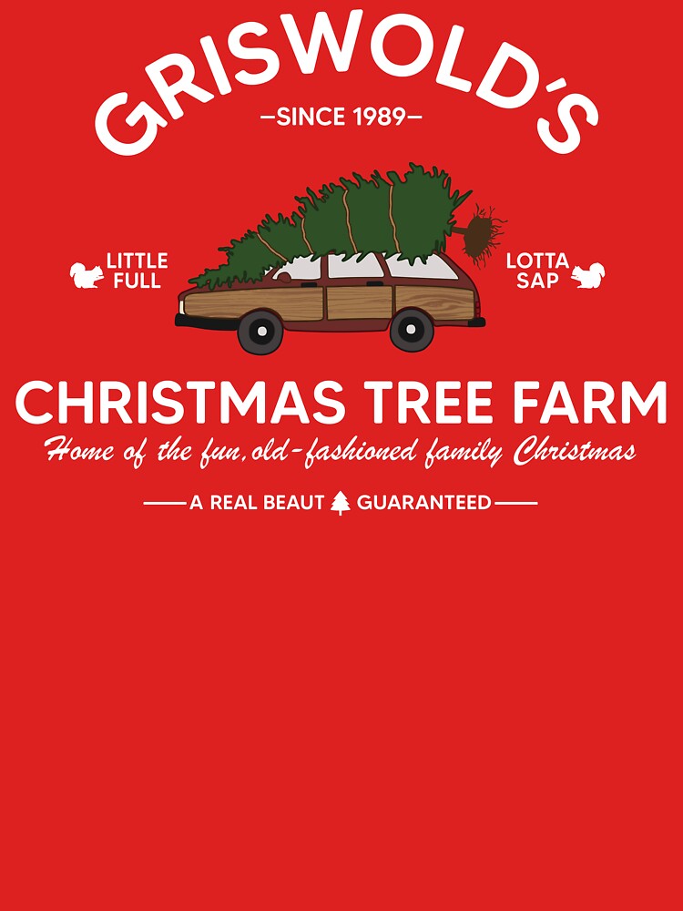 Red Vintage Farm Fresh Trees Christmas Vacation by happyholidayfan T-Shirts, Hoodie, Sweatshirt | BlankRebels.com (Image 3)