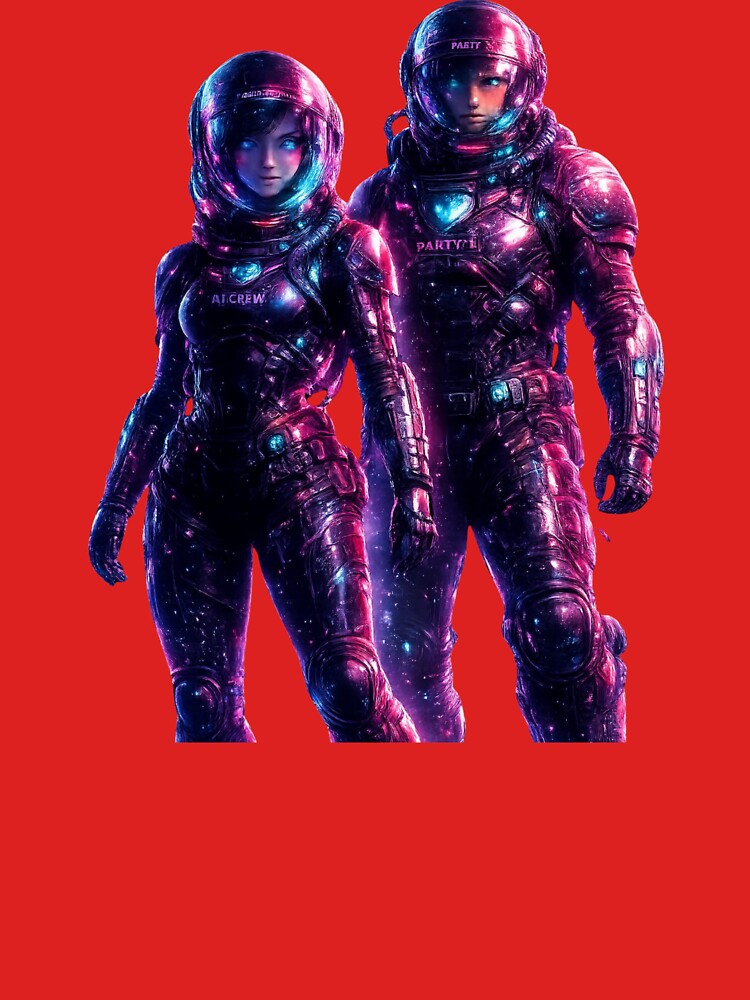 Neon Astronaut Crew. by Nika Art Studio