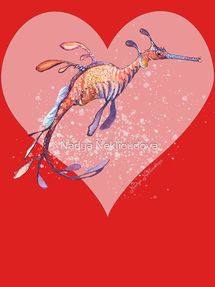 I Heart Sea-Dragons - Valentine's Day by Nadya Neklioudova T-Shirts, Hoodie, Sweatshirt | BlankRebels.com (Image 3)