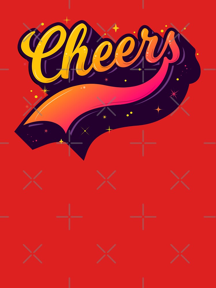 Fun & Funky 'Cheers' Typography by ShowMeMars T-Shirts, Hoodie, Sweatshirt | BlankRebels.com (Image 3)