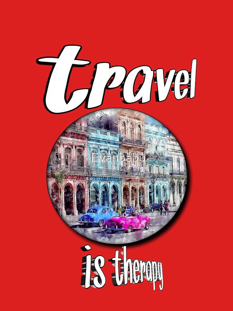 Travel is Therapy by Evanbabu T-Shirts, Hoodie, Sweatshirt | BlankRebels.com (Image 3)