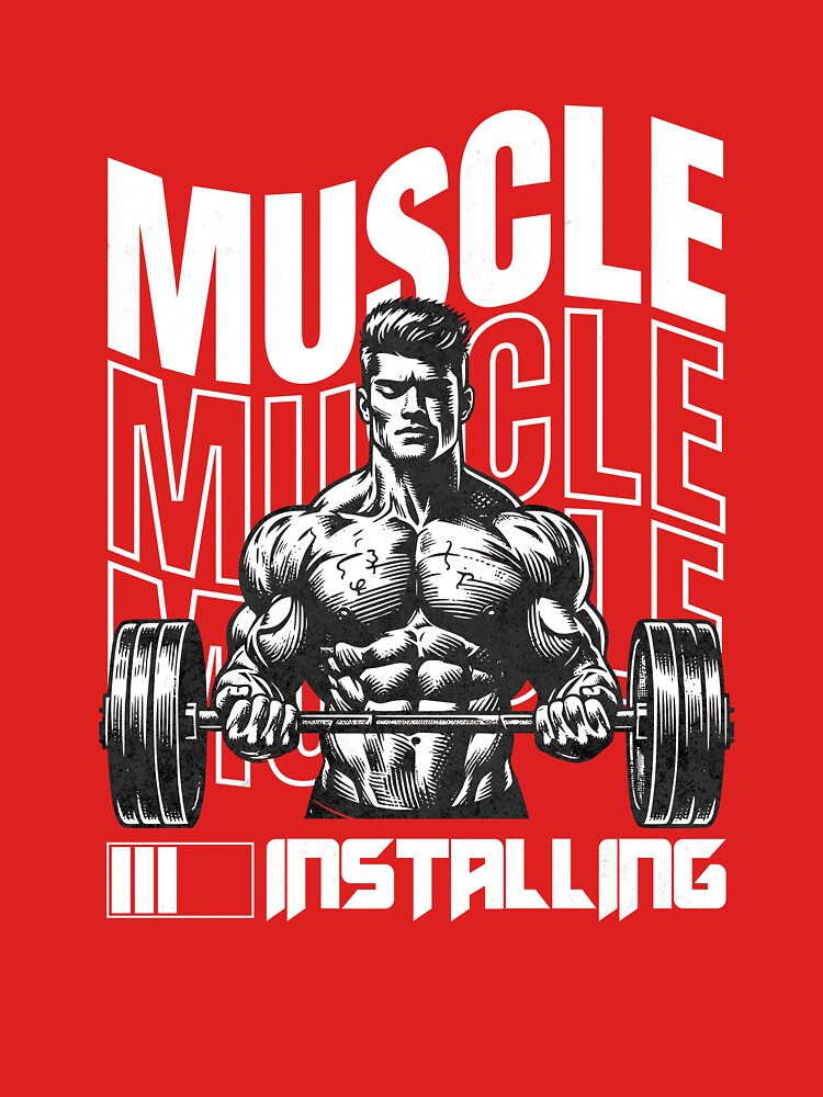 Muscle Installing - Bodybuilding Progress & Gym Motivation by Abaseen T-Shirts, Hoodie, Sweatshirt (Image 3)