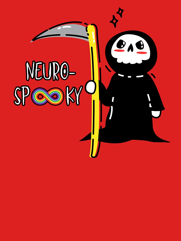 Neuro-Spooky - Grim Reaper Neurodivergent Pride by KristianasQuill T-Shirts, Hoodie, Sweatshirt | BlankRebels.com (Image 3)