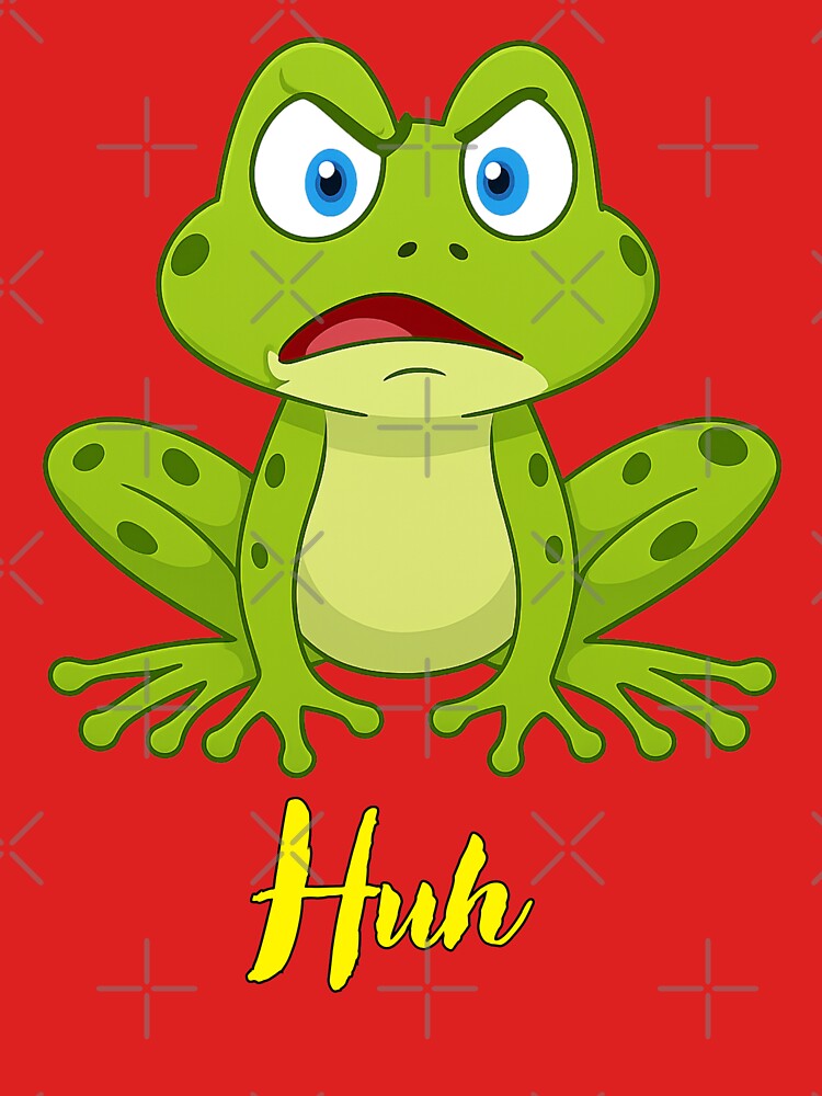 Huh Frog – Funny Confused Frog Reaction Meme Illustration by It's Bro Brand ★ ★ ★ ★ ★ T-Shirts, Hoodie, Sweatshirt (Image 3)