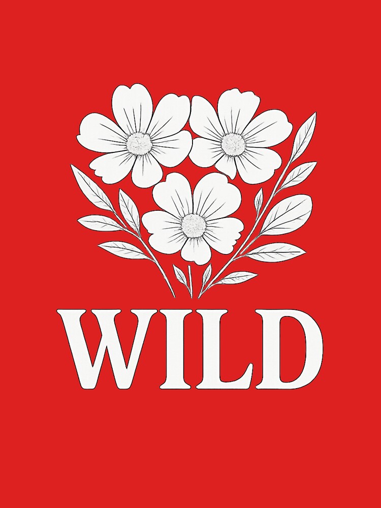 WILD – White Floral Line Art by FusionNexusArt T-Shirts, Hoodie, Sweatshirt | BlankRebels.com (Image 3)