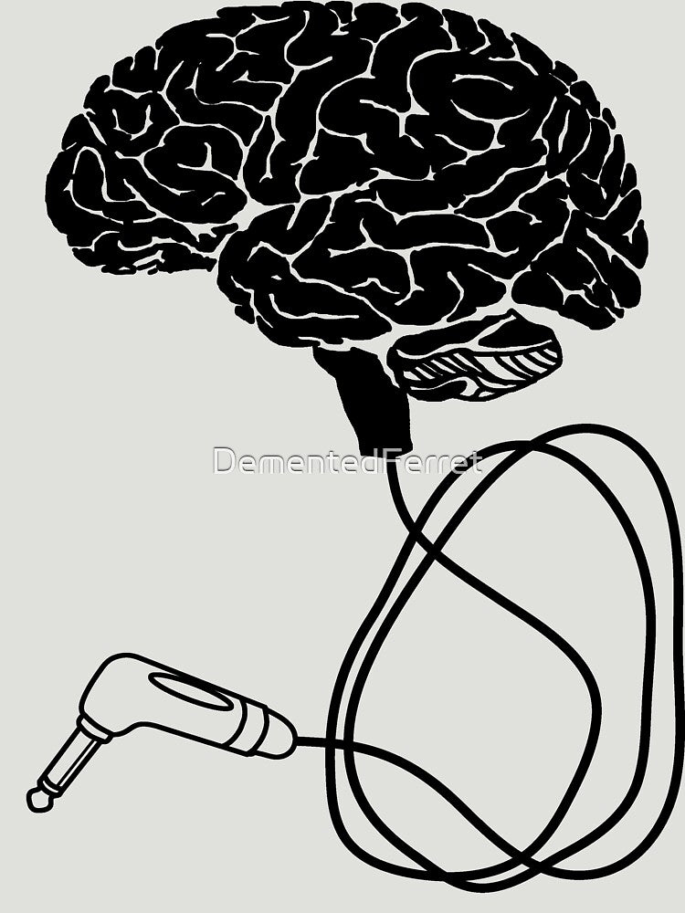 DJ Brain With Headpones and Phono Jack by DementedFerret T-Shirts, Hoodie, Sweatshirt | BlankRebels.com (Image 3)