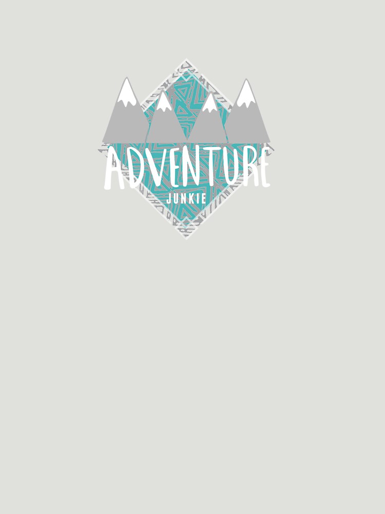 Adventure Junkie Teal Travel T-shirt by WaderTees Hoodie, Sweatshirt | BlankRebels.com (Image 3)