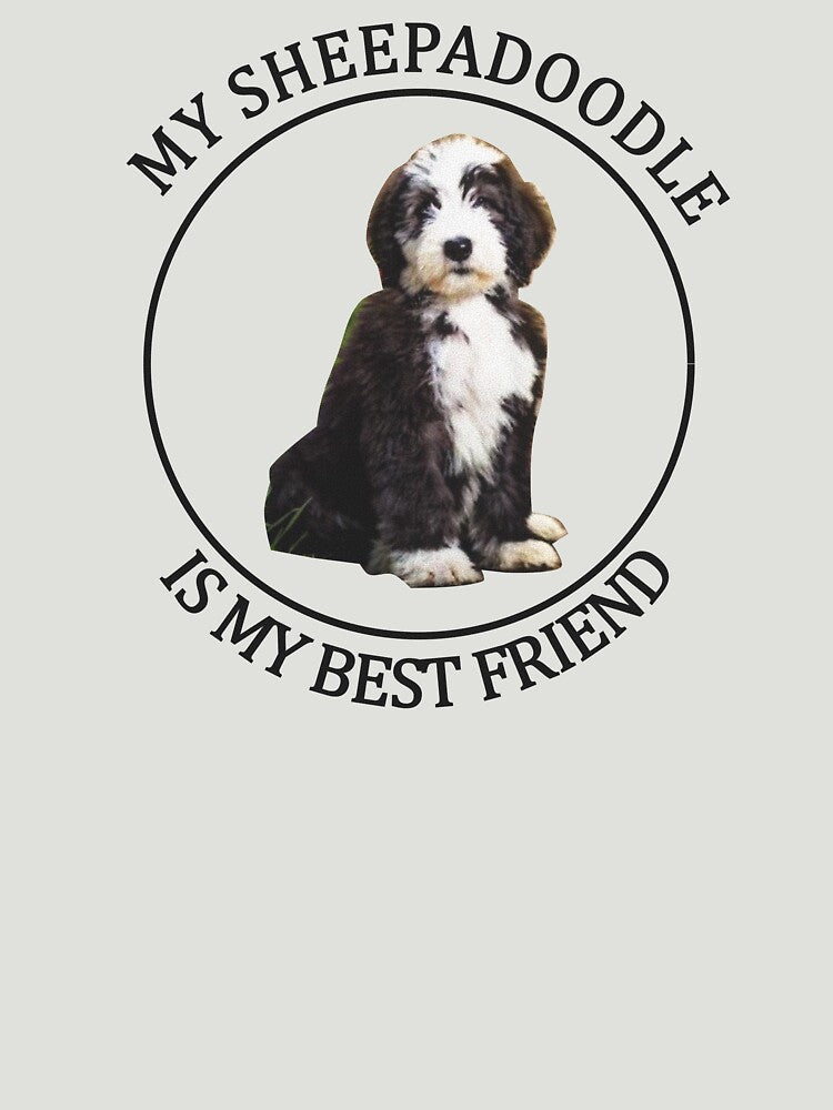 Sheepadoodle Shirt - Sheepadoodle Best Friend Tshirt by NativOrganics Hoodie, Sweatshirt | BlankRebels.com (Image 3)