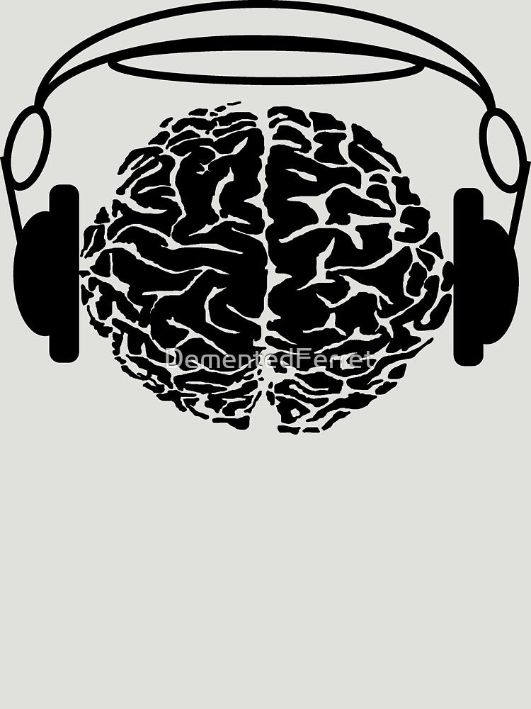 DJ Brain With Headpones by DementedFerret T-Shirts, Hoodie, Sweatshirt | BlankRebels.com (Image 3)