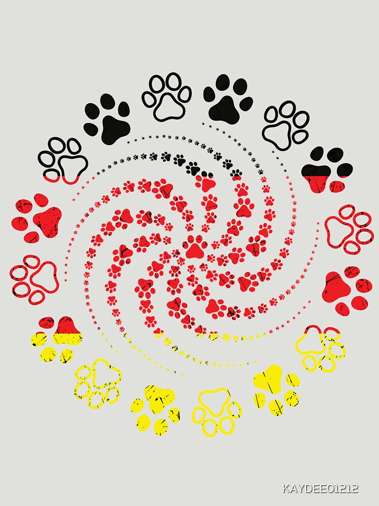 Vintage Dog Paw for Dogs Mum Germany Flag by KAYDEE01212 ✨ T-Shirts, Hoodie, Sweatshirt | BlankRebels.com (Image 3)