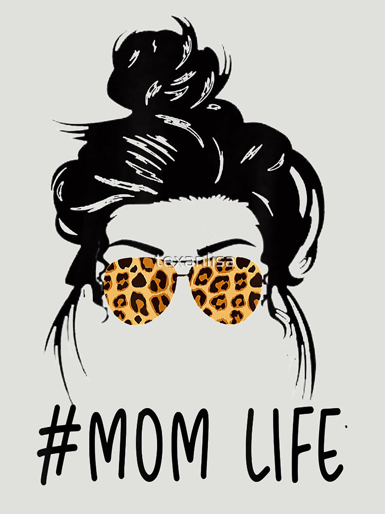 Leopard Messy Bun Mom Life by speakupandshine T-Shirts, Hoodie, Sweatshirt | BlankRebels.com (Image 2)
