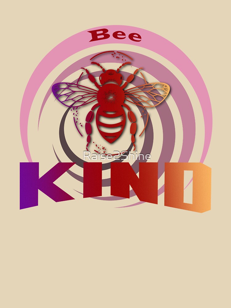 Bee Kind Retro Gradient Color Inspirational Graphic Design by Raise2Shine T-Shirts, Hoodie, Sweatshirt (Image 3)