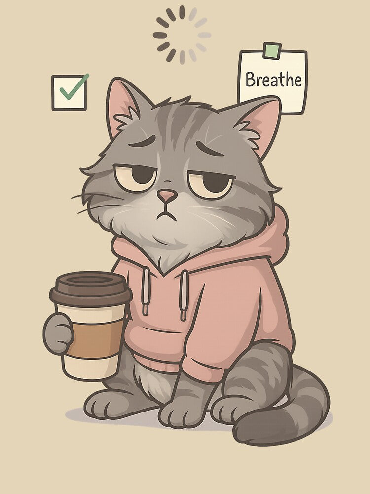 “Running on Coffee & Chaos” – Miso the Intern Cat Tee by Make-Change Hoodie, Sweatshirt | BlankRebels.com (Image 3)