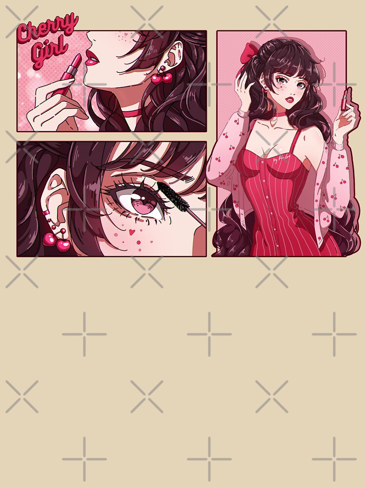 The cherry girl makeup comic by AnGoArt