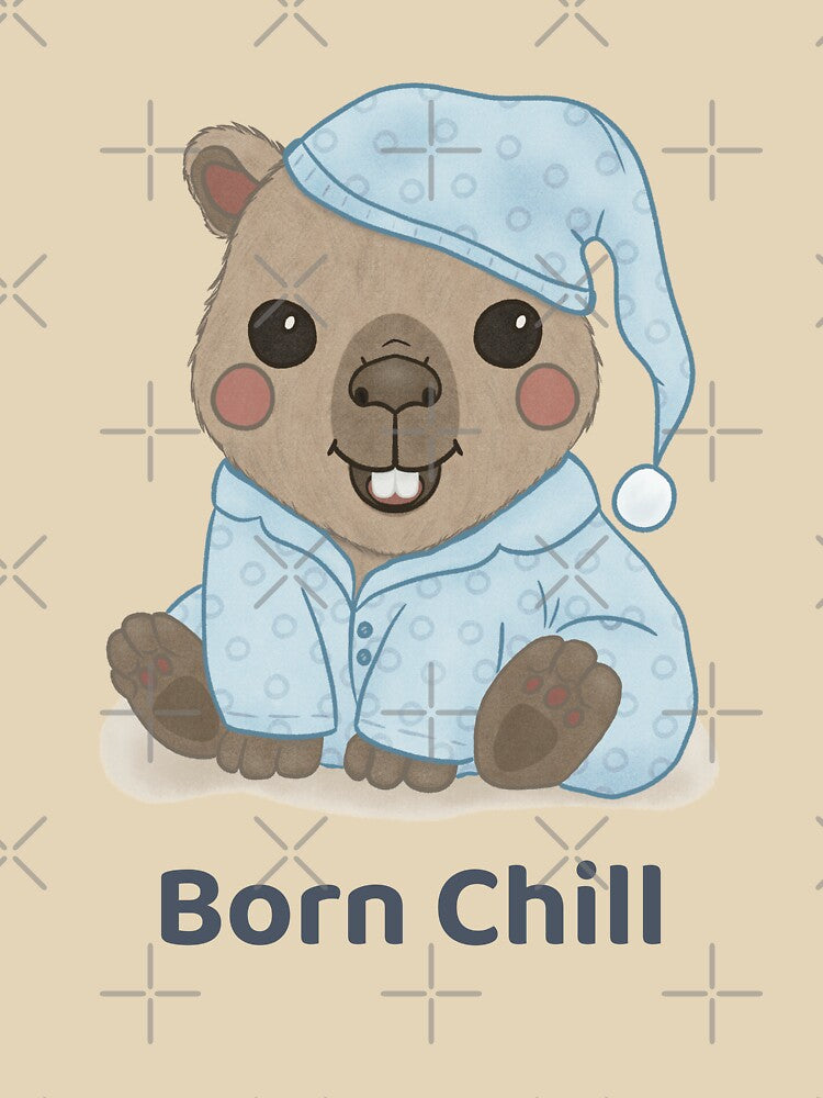 Born Chill Baby Capybara Wearing Pyjamas by Brightful Creations T-Shirts, Hoodie, Sweatshirt | BlankRebels.com (Image 3)