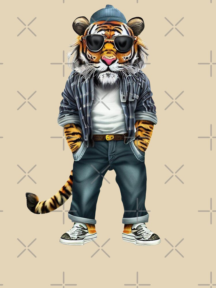 Hipster Tiger V5 by HipsterAnimals T-Shirts, Hoodie, Sweatshirt | BlankRebels.com (Image 3)