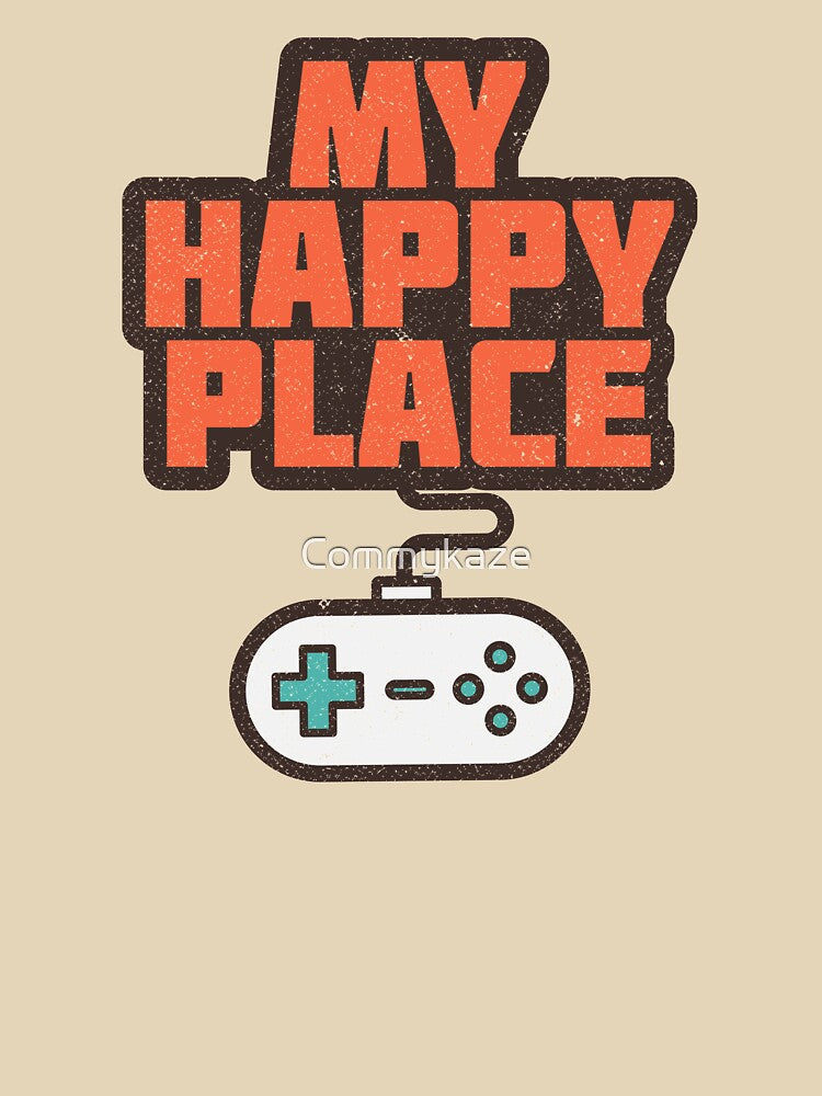 My Happy Place - Retro Gaming by Comstock Design Co. T-Shirts, Hoodie, Sweatshirt | BlankRebels.com (Image 3)