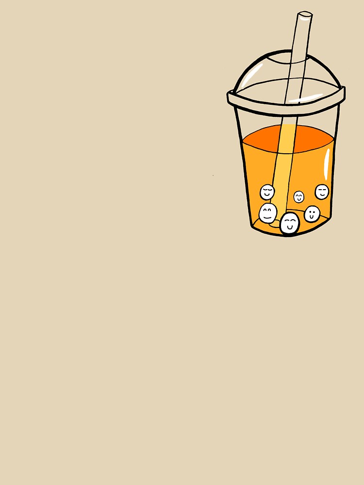 Bubble Tea Orange | Boba Tea  | Bubble Tea Gift | Tapioca Balls | Cute Boba Tea by lozo828 T-Shirts, Hoodie,... (Image 3)