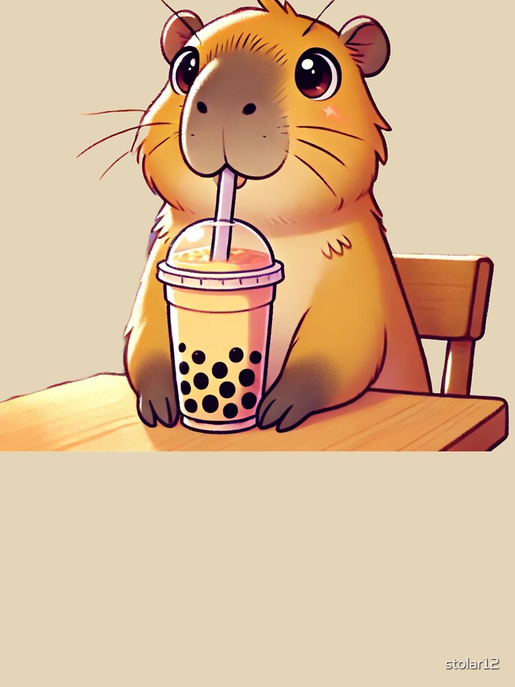 Bubble Bliss: The Capybara’s Sip by STOLOR.SHOP T-Shirts, Hoodie, Sweatshirt | BlankRebels.com (Image 3)