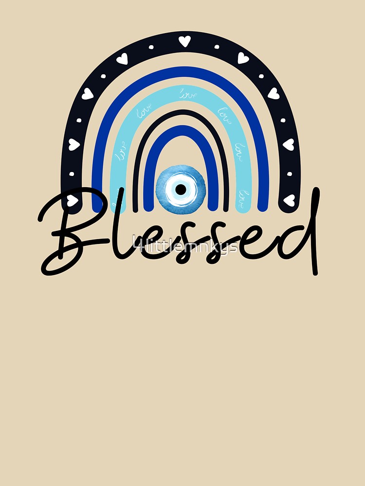 Evil Eye Rainbow Blessed by For Little Monkeys T-Shirts, Hoodie, Sweatshirt | BlankRebels.com (Image 3)