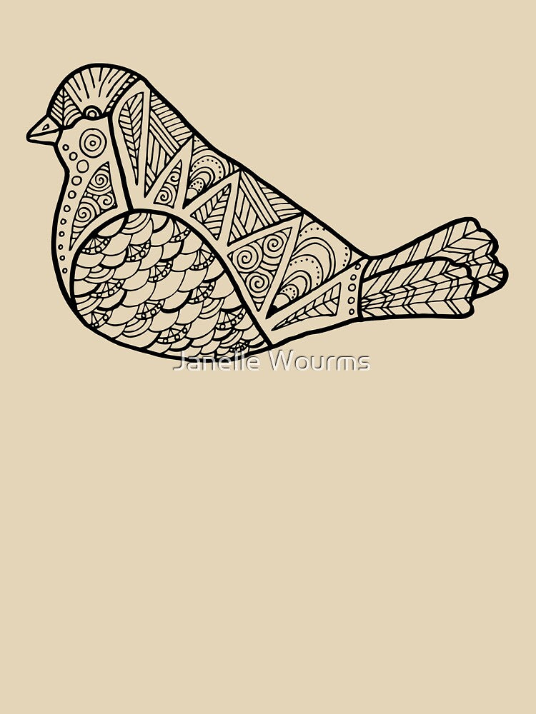 Color Me Bird : Black on Purple by Janelle Wourms T-Shirts, Hoodie, Sweatshirt | BlankRebels.com (Image 3)