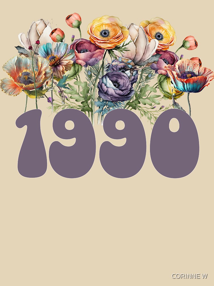 90s baby1990 vintage aesthetic bohemian floral by CORINNE W T-Shirts, Hoodie, Sweatshirt | BlankRebels.com (Image 3)