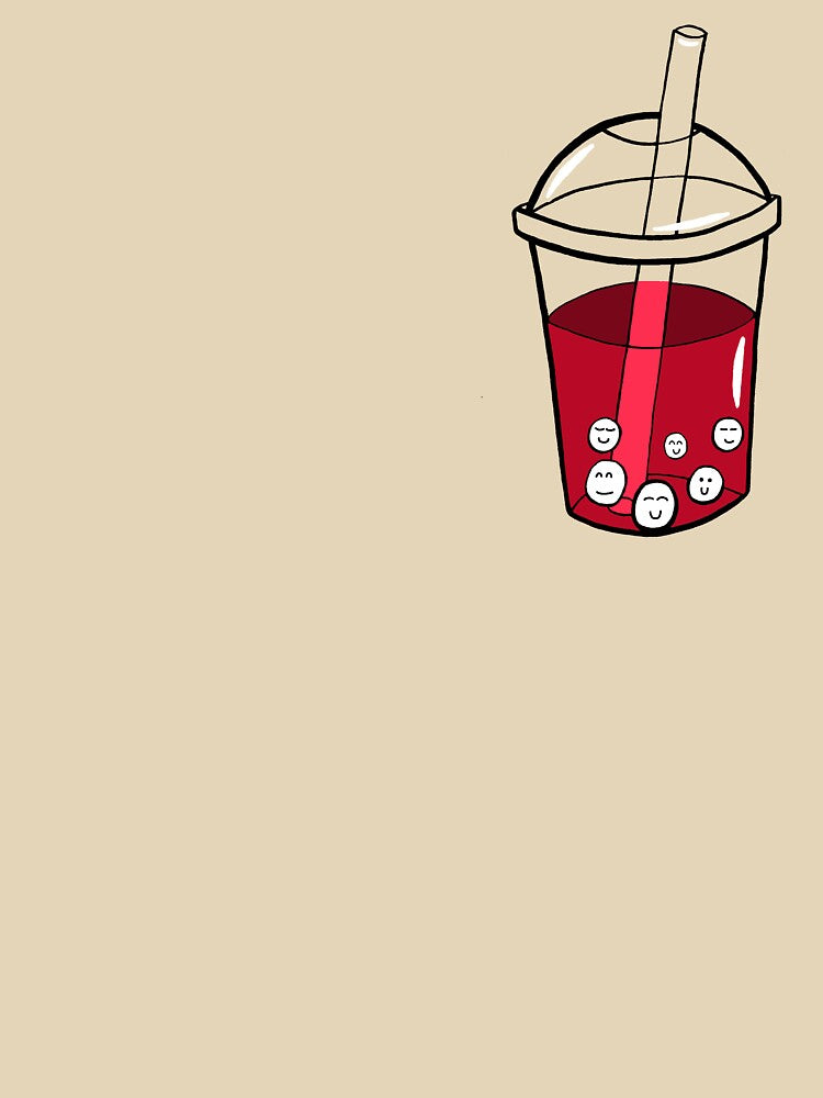 Bubble Tea Red | Boba Tea  | Bubble Tea Gift | Tapioca Balls | Cute Boba Tea by lozo828 T-Shirts, Hoodie,... (Image 3)