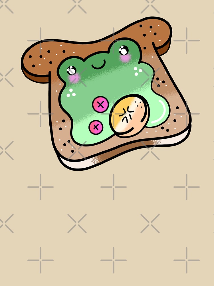 Cute adorable Kawaii froggy bread cartoon by Quacktails T-Shirts, Hoodie, Sweatshirt | BlankRebels.com (Image 3)