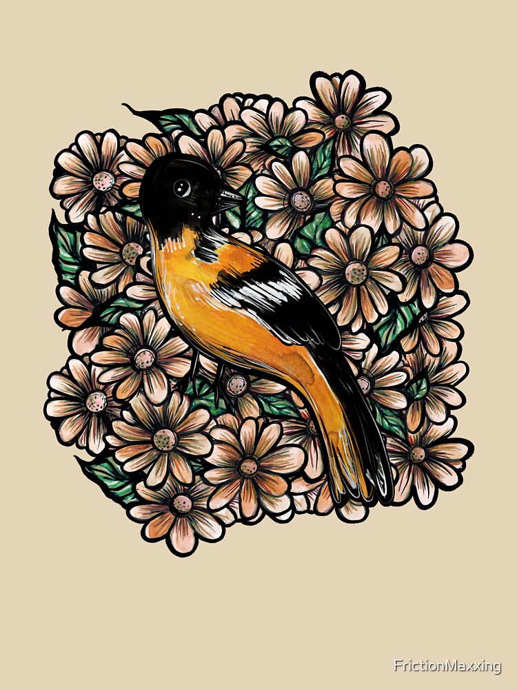 Oriole Art Bird Nerd designs by FrictionMaxxing
