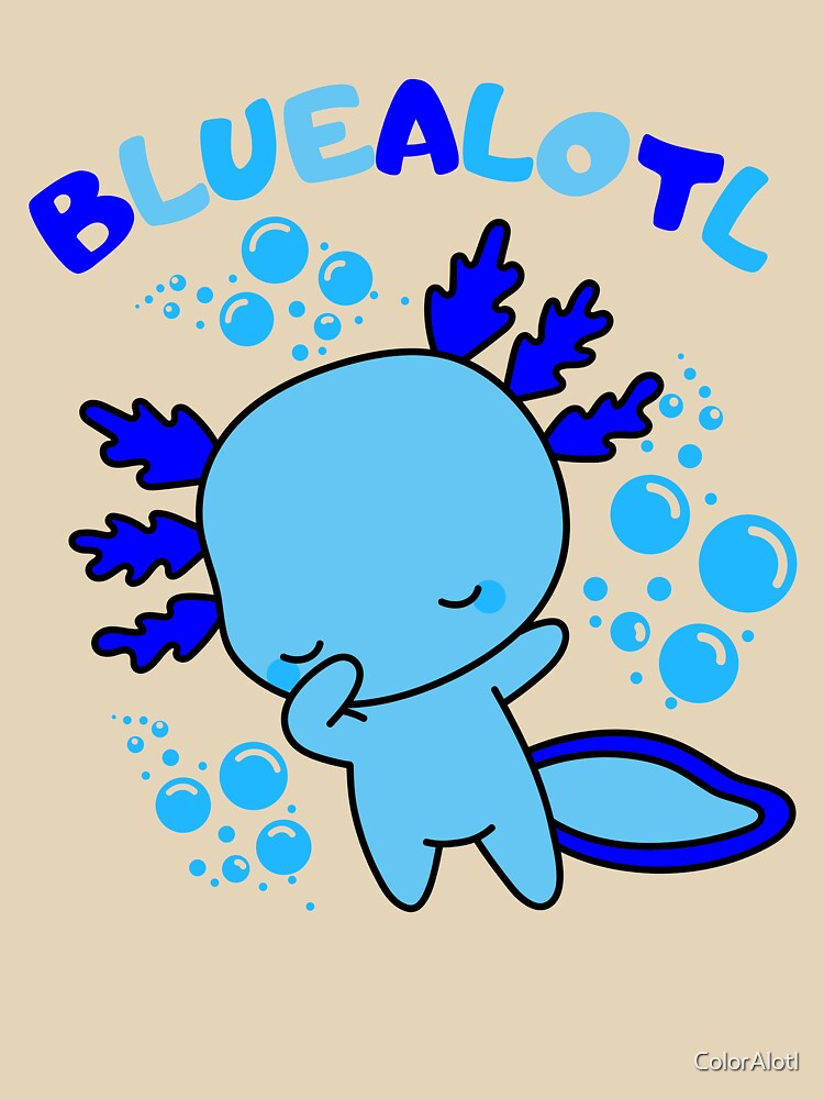 Cute cartoon blue axolotl baby pun by ColorAlotl T-Shirts, Hoodie, Sweatshirt | BlankRebels.com (Image 3)
