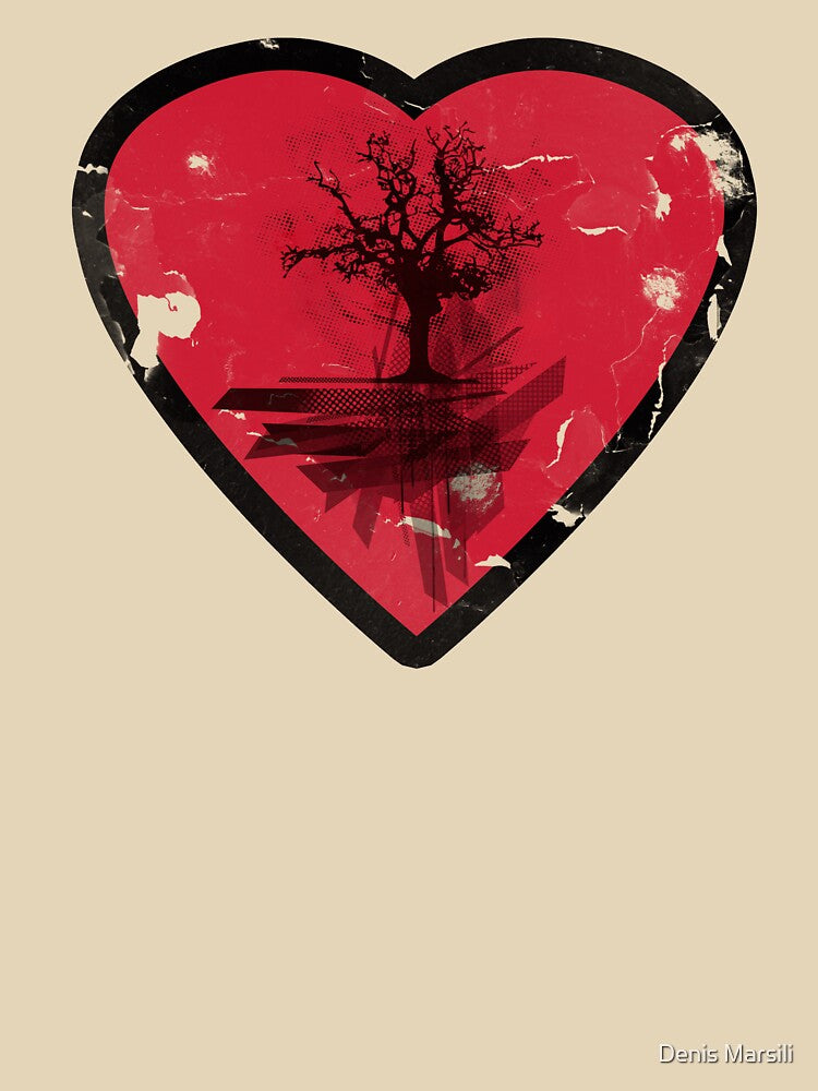 Love Nature - Grunge Tree and Heart - Earth Friendly T Shirt by Denis Marsili Hoodie, Sweatshirt | BlankRebels.com (Image 3)
