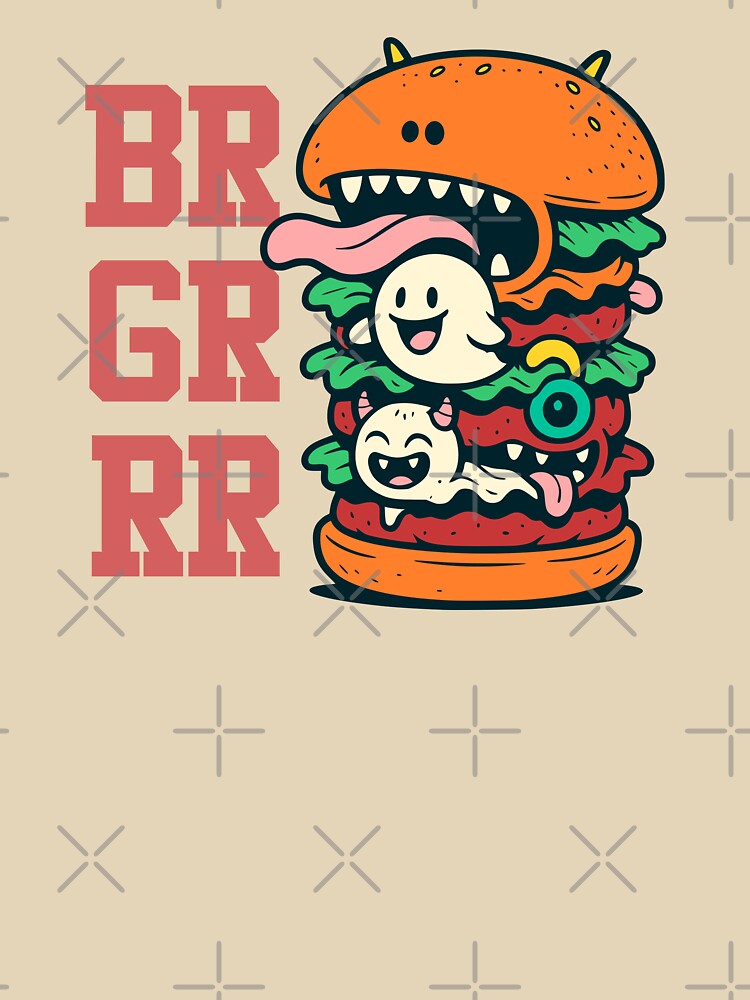 Spooky halloween monster burger. by Witch Cat T-Shirts, Hoodie, Sweatshirt | BlankRebels.com (Image 3)